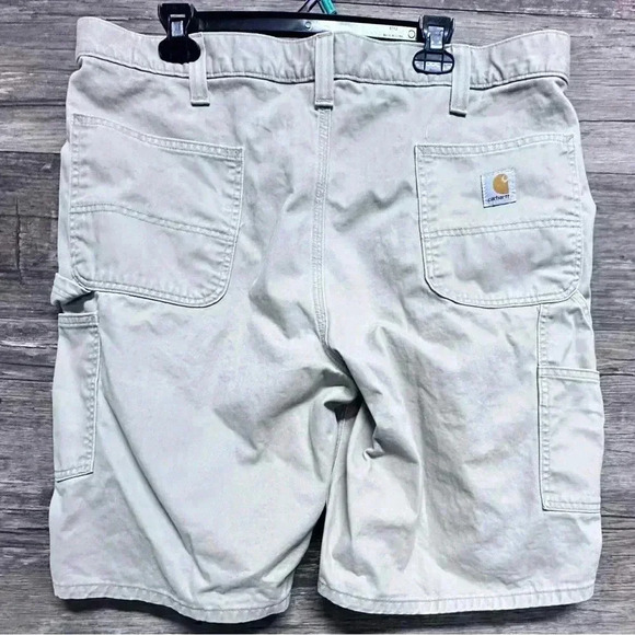 Carhartt Cream Cargo Khaki Mens Shorts - Picture 2 of 6